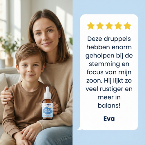 ZINIQ™ L-Methylfolaat | Rust in het hoofd na schooltijd — zonder medicatie. en een kind dat zich weer goed voelt in zijn eigen hoofd.